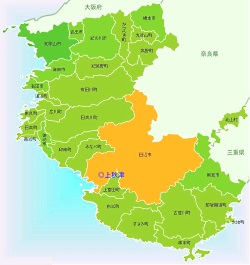 和歌山県の市町村図